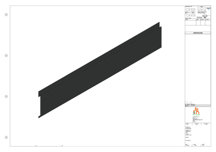 Aluminium Cladding - Type 1 - Straight 3000mm