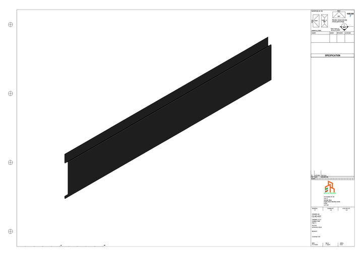 Aluminium Cladding - Type 1 - Straight 3000mm