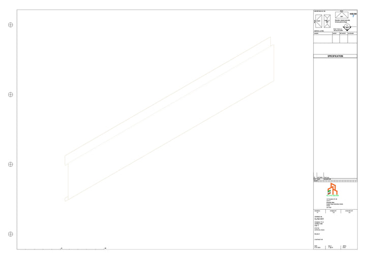 Aluminium Cladding - Type 1 - Straight 3000mm