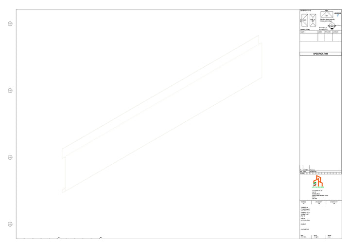 Aluminium Cladding - Type 1 - Straight 3000mm