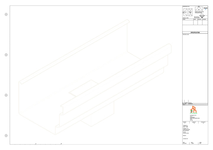 Aluminium Cranked Gutter - Type 11 - Centre Spout - 76 Sq