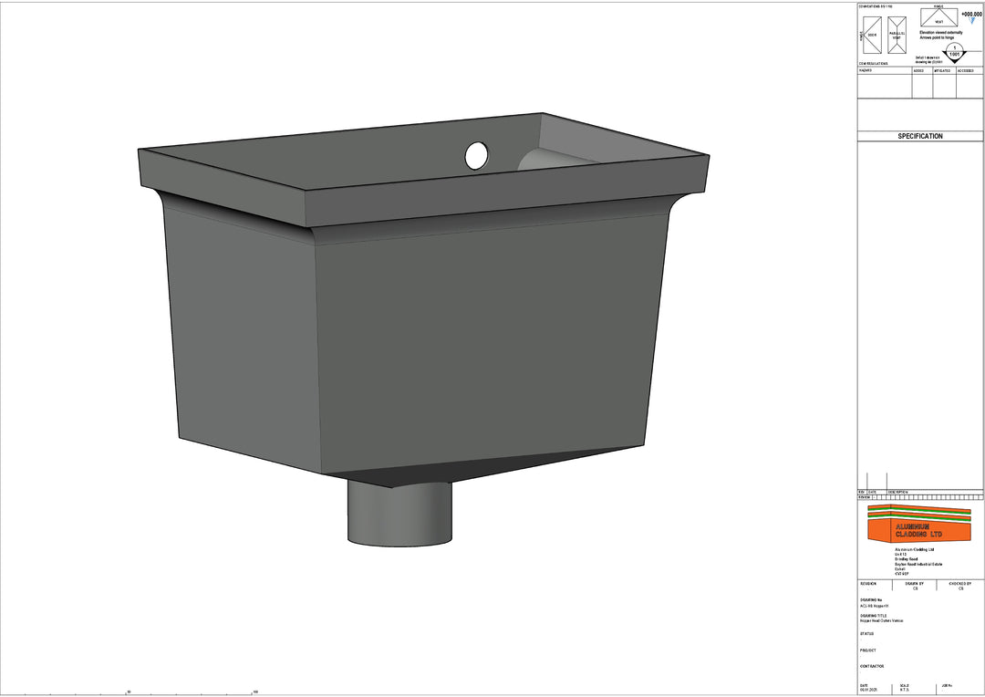Cast Aluminium Hopper Head Outlet