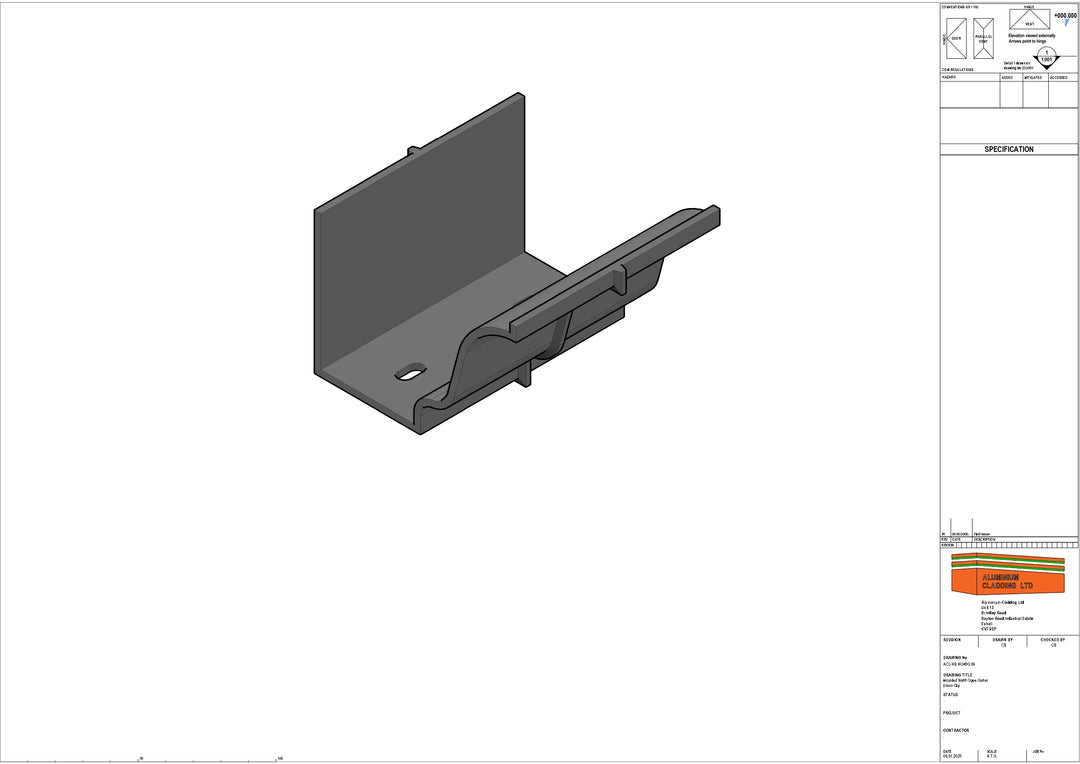 Cast Aluminium Moulded No46 Ogee Gutter Union clip