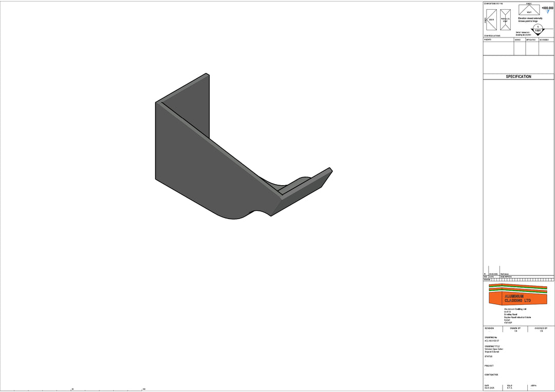 Cast Aluminium Victorian Ogee Gutter Stopend External