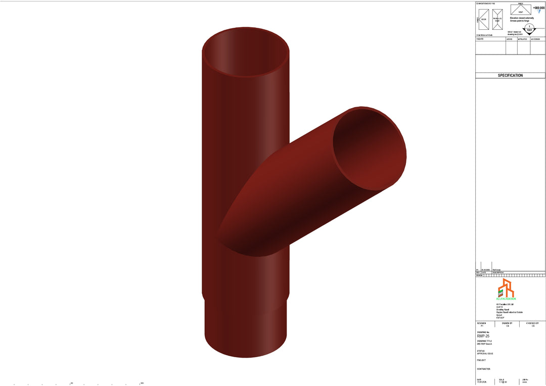 Aluminium Dia Gutter - Type 1 - Branch