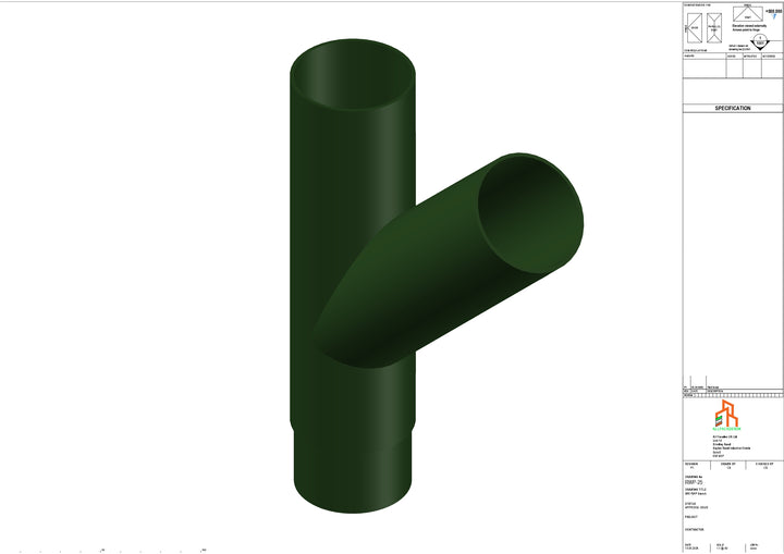 Aluminium Dia Gutter - Type 1 - Branch
