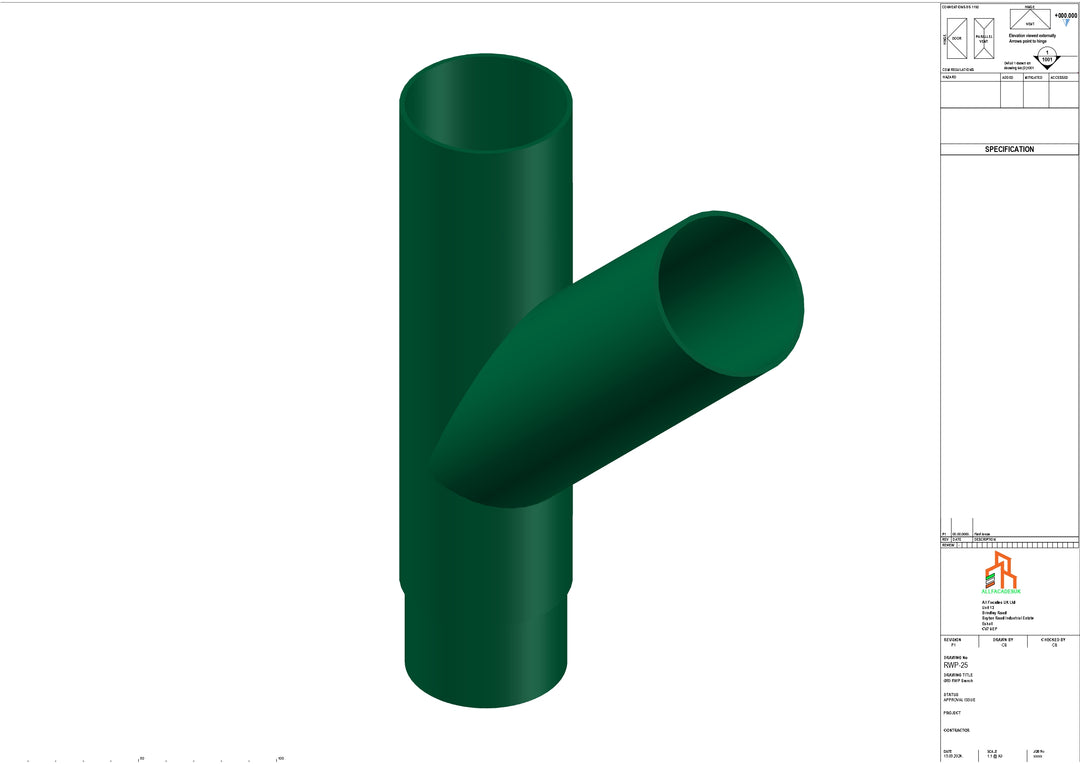 Aluminium Dia Gutter - Type 1 - Branch