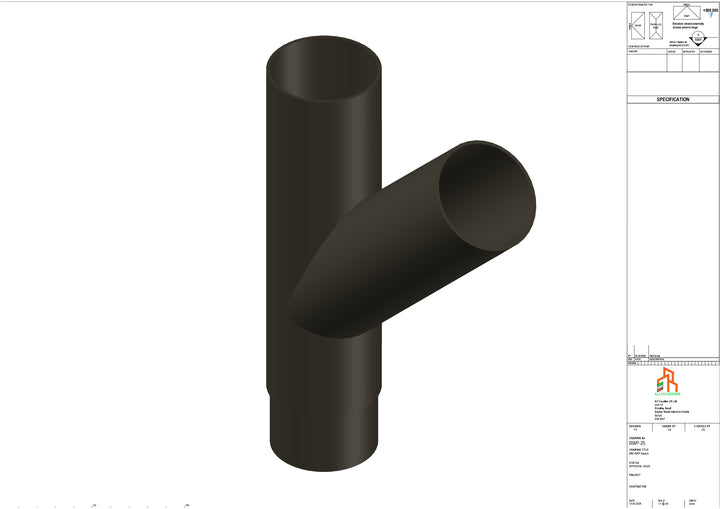 Aluminium Dia Gutter - Type 1 - Branch