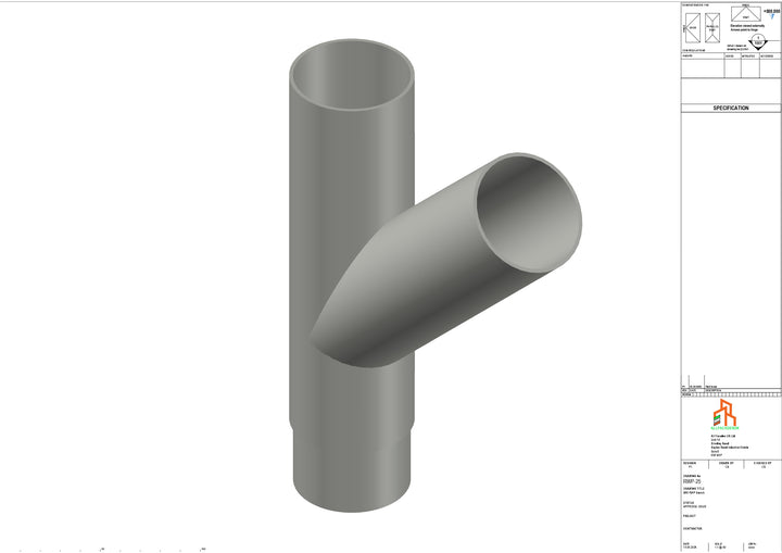 Aluminium Dia Gutter - Type 1 - Branch