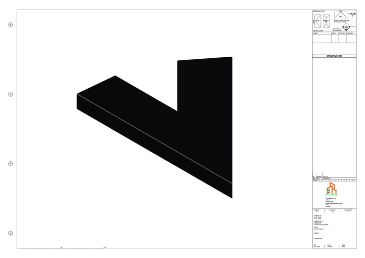 Aluminium Capping - Type 2 - 45 Degree Int Corner - 300x300