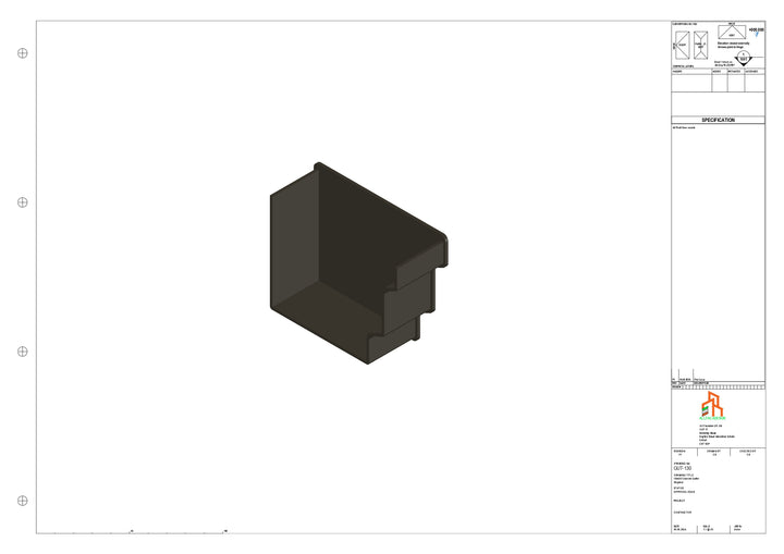 Aluminium Cranked Gutter - Type 10 - Stopend
