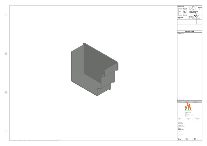 Aluminium Cranked Gutter - Type 10 - Stopend