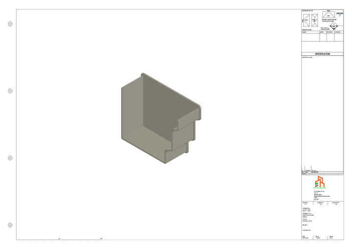Aluminium Cranked Gutter - Type 10 - Stopend