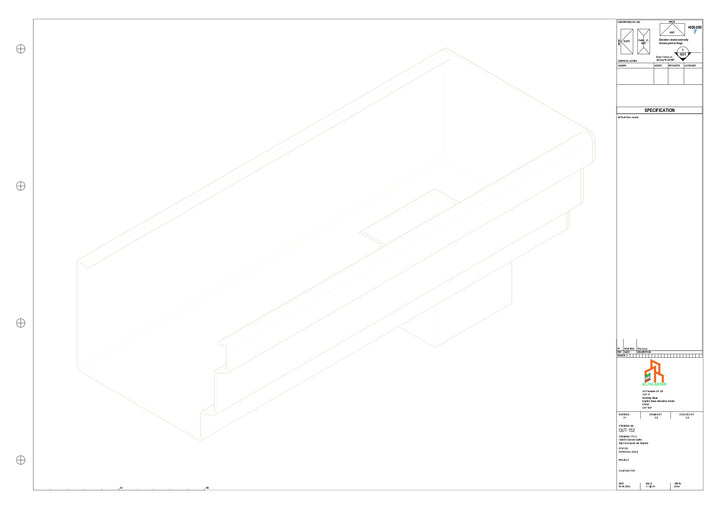 Aluminium Cranked Gutter - Type 11 - End Spout - 63 Sq