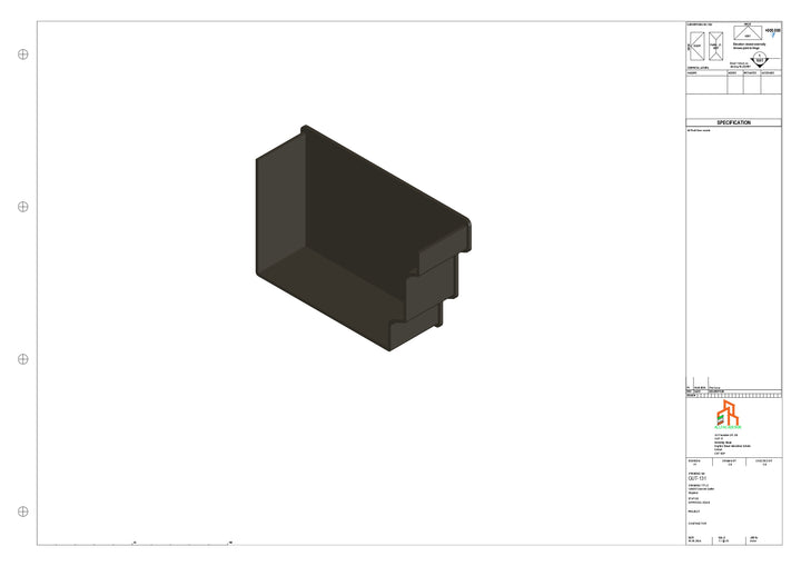 Aluminium Cranked Gutter - Type 11 - Stopend
