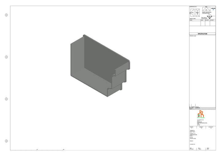 Aluminium Cranked Gutter - Type 11 - Stopend