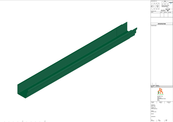 Aluminium Cranked Gutter - Type 10 - 3M Length