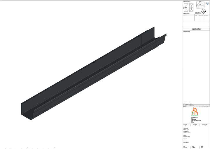 Aluminium Cranked Gutter - Type 10 - 3M Length