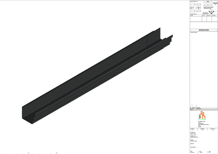 Aluminium Cranked Gutter - Type 10 - 3M Length