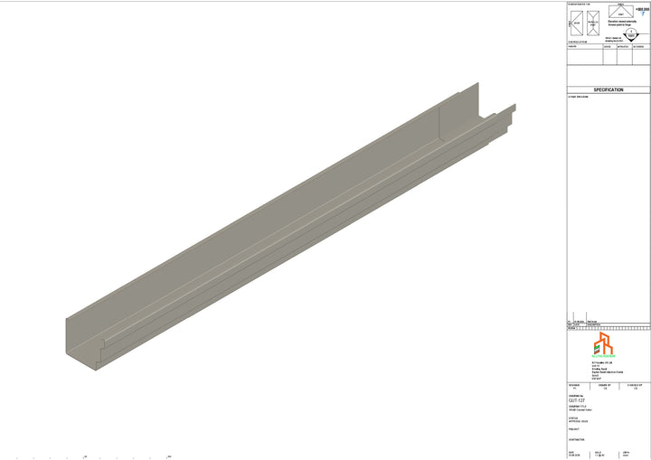Aluminium Cranked Gutter - Type 10 - 3M Length