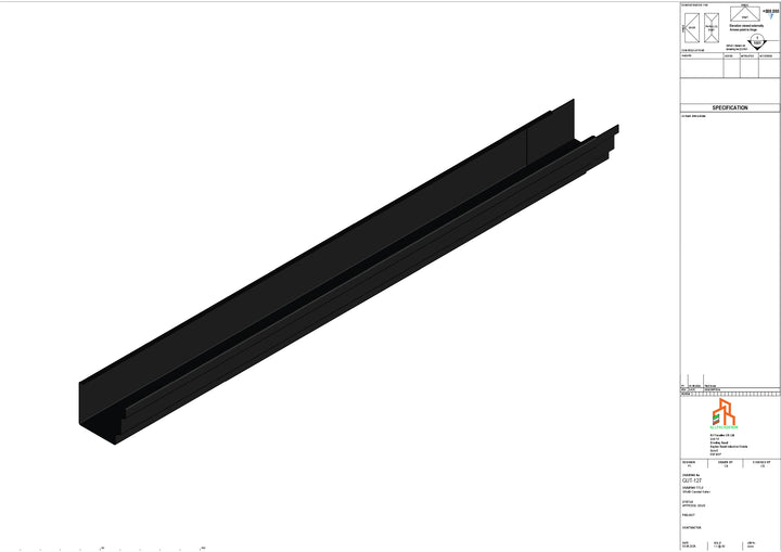 Aluminium Cranked Gutter - Type 10 - 3M Length