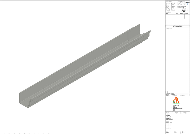 Aluminium Cranked Gutter - Type 10 - 3M Length