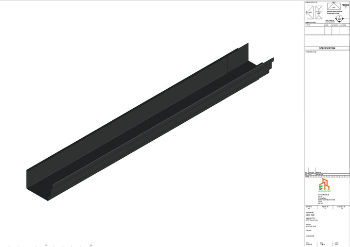 Aluminium Cranked Gutter - Type 11 - 3M Length
