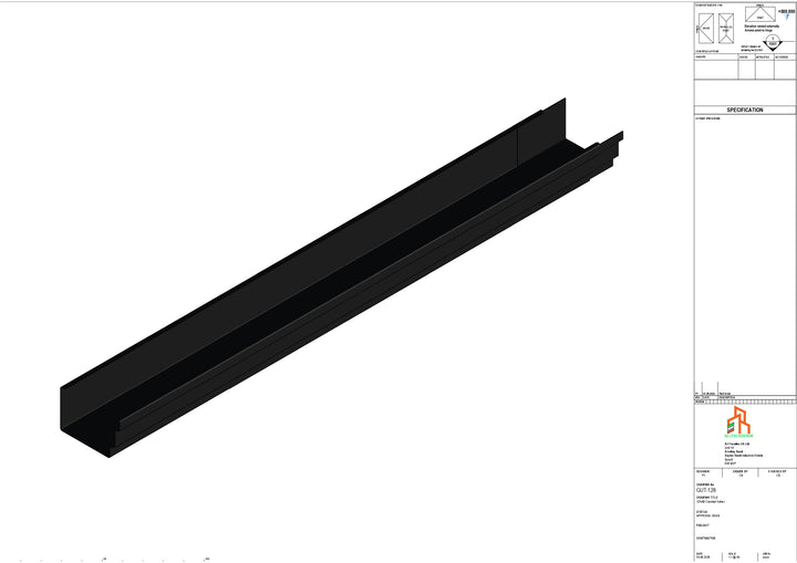 Aluminium Cranked Gutter - Type 11 - 3M Length