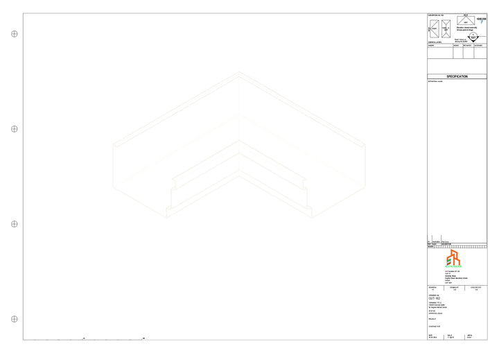 Aluminium Cranked Gutter - Type 12 - 90 Degree Int Corner
