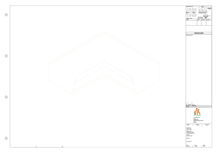Aluminium Cranked Gutter - Type 12 - 90 Degree Int Corner