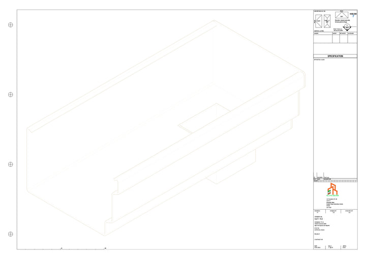 Aluminium Cranked Gutter - Type 12 - End Spout - 76 Sq