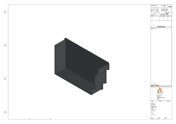 Aluminium Cranked Gutter - Type 12 - Stopend