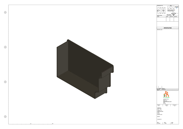 Aluminium Cranked Gutter - Type 12 - Stopend