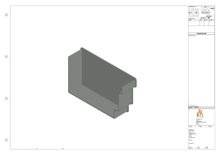 Aluminium Cranked Gutter - Type 12 - Stopend