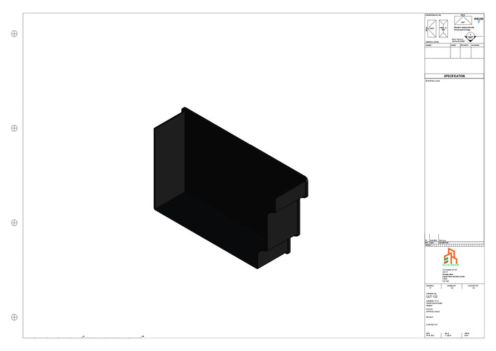 Aluminium Cranked Gutter - Type 12 - Stopend
