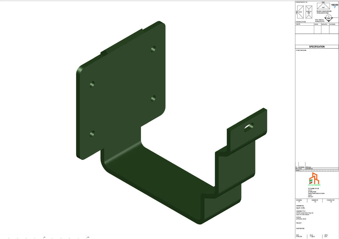 Aluminium Cranked Fascia Bracket - Type 12