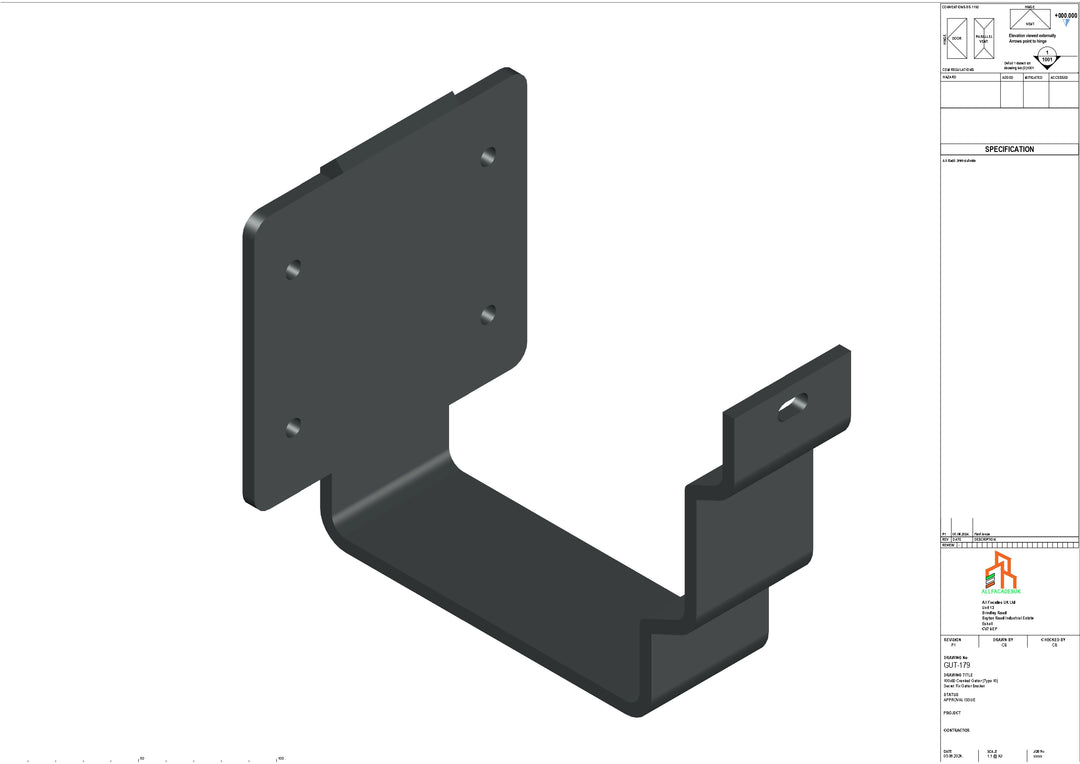 Aluminium Cranked Fascia Bracket - Type 12