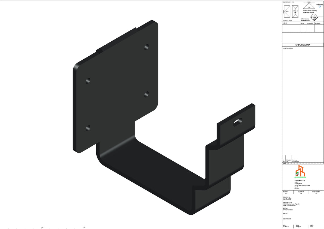 Aluminium Cranked Fascia Bracket - Type 12