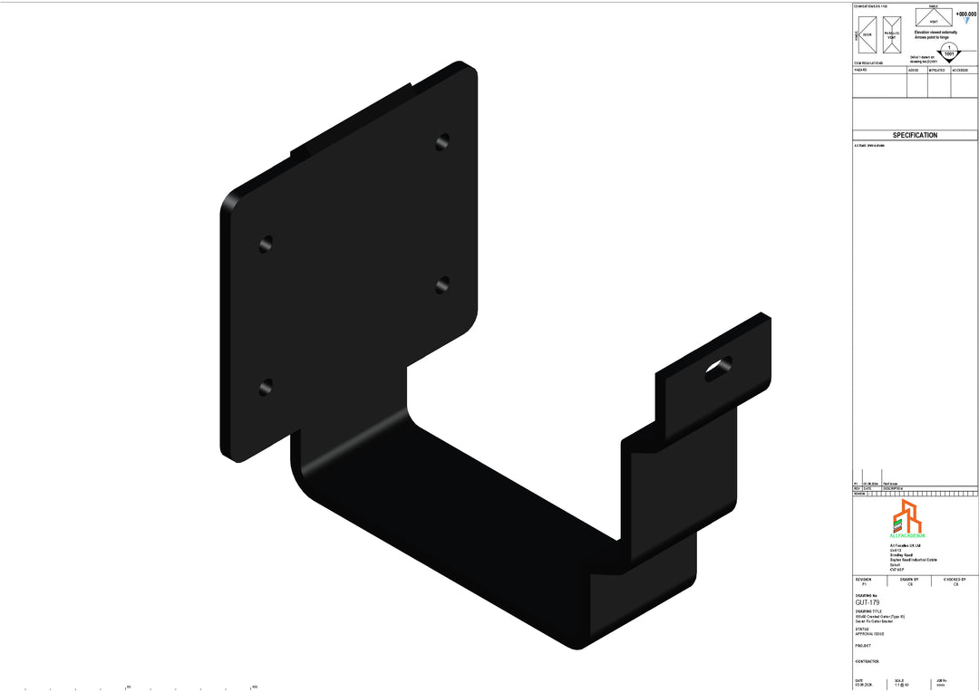 Aluminium Cranked Fascia Bracket - Type 12