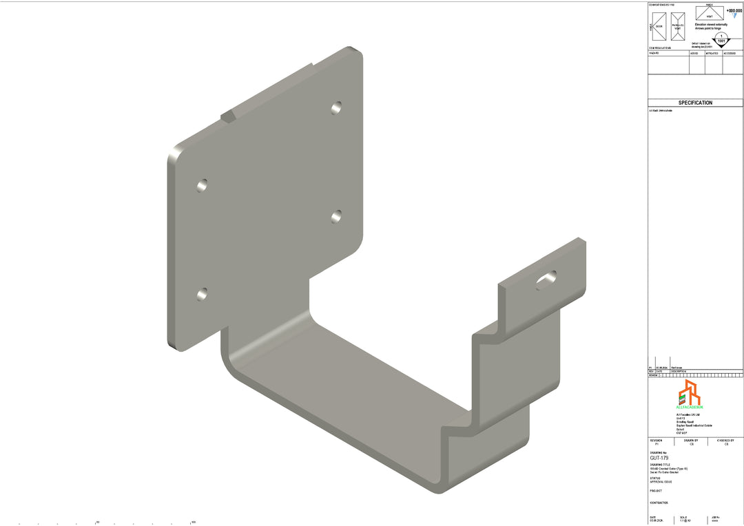 Aluminium Cranked Fascia Bracket - Type 12