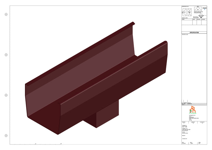 Aluminium Double Slope - Type 7 - Centre Spout - 76 Sq