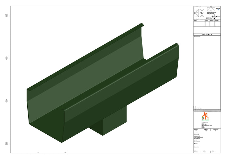 Aluminium Double Slope - Type 7 - Centre Spout - 76 Sq