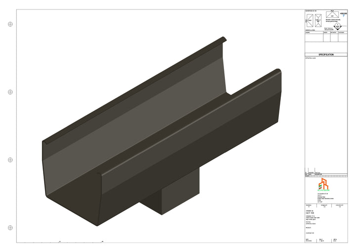 Aluminium Double Slope - Type 7 - Centre Spout - 76 Sq