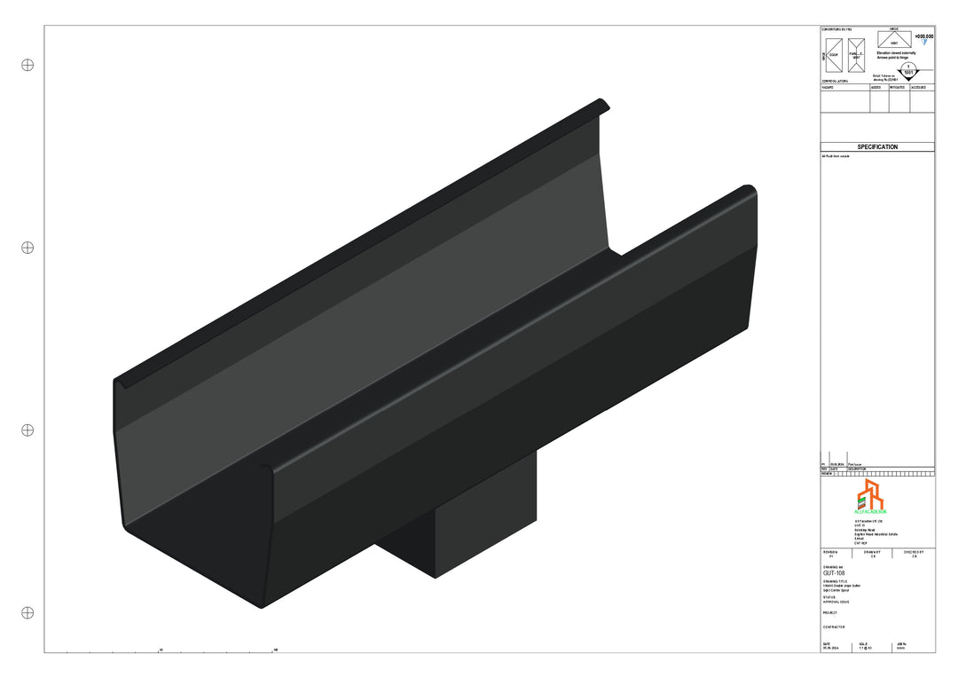 Aluminium Double Slope - Type 7 - Centre Spout - 76 Sq