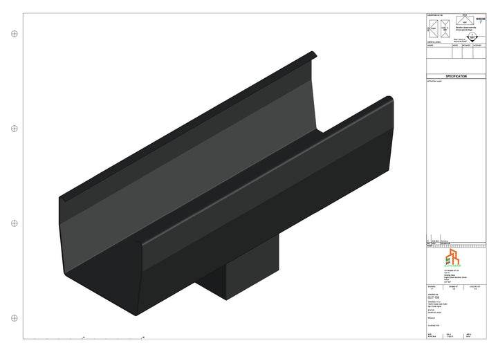 Aluminium Double Slope - Type 7 - Centre Spout - 76 Sq