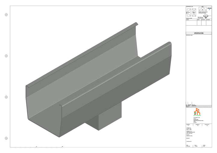 Aluminium Double Slope - Type 7 - Centre Spout - 76 Sq