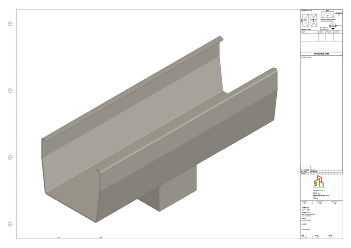 Aluminium Double Slope - Type 7 - Centre Spout - 76 Sq