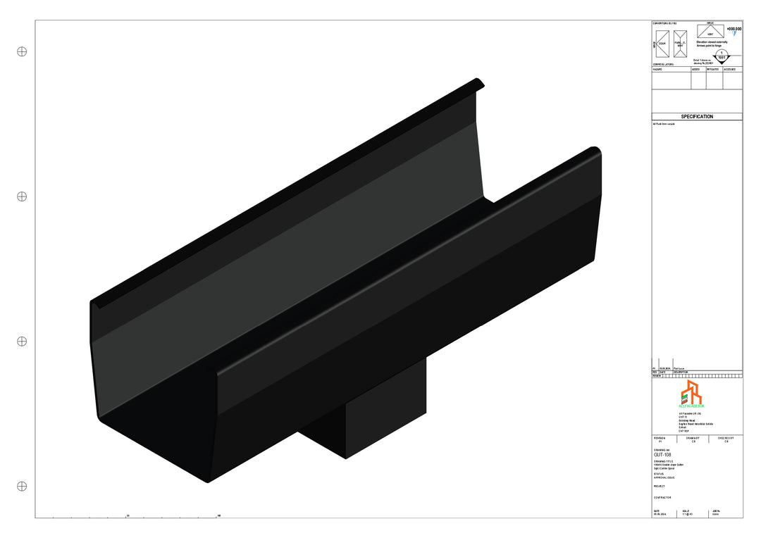 Aluminium Double Slope - Type 7 - Centre Spout - 76 Sq