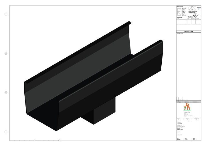 Aluminium Double Slope - Type 7 - Centre Spout - 76 Sq