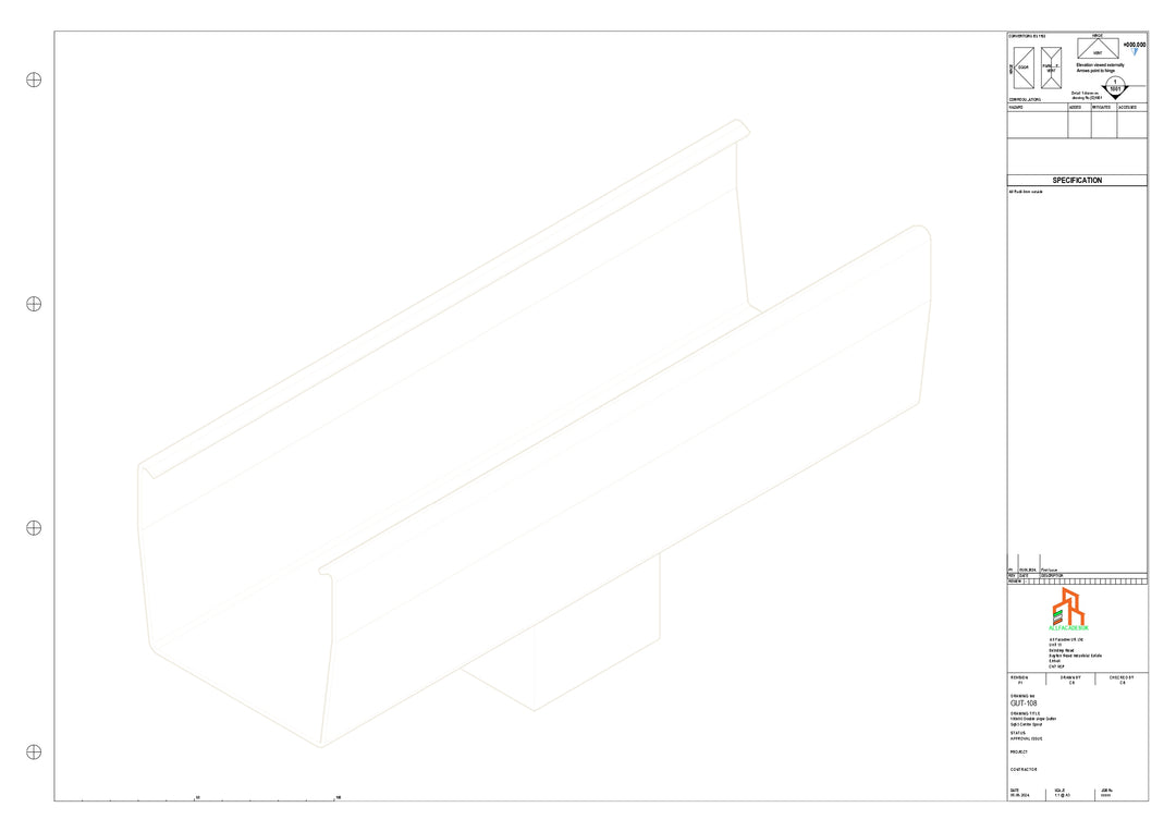 Aluminium Double Slope - Type 7 - Centre Spout - 76 Sq